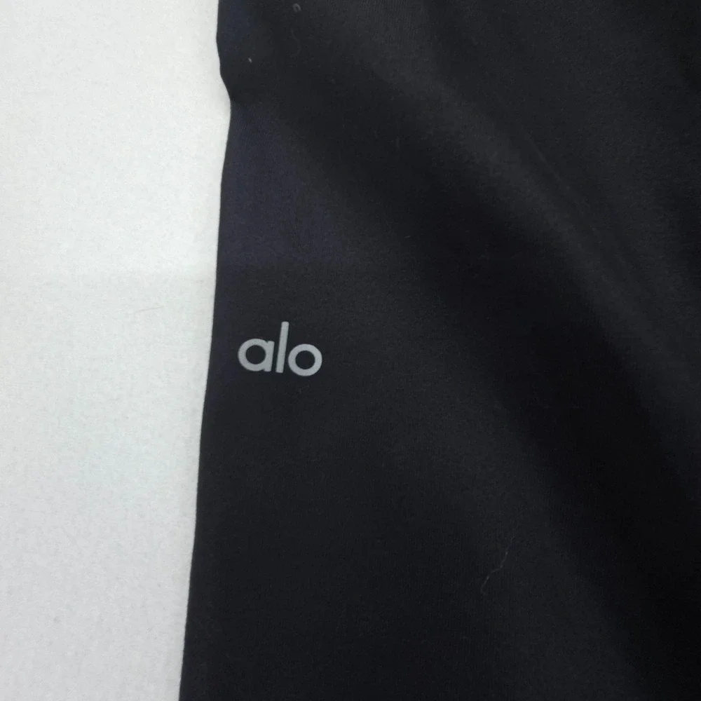 Alo Yoga Leggings Womens XS Black Goddess Over Heel Yoga Pants Athletic Stretch